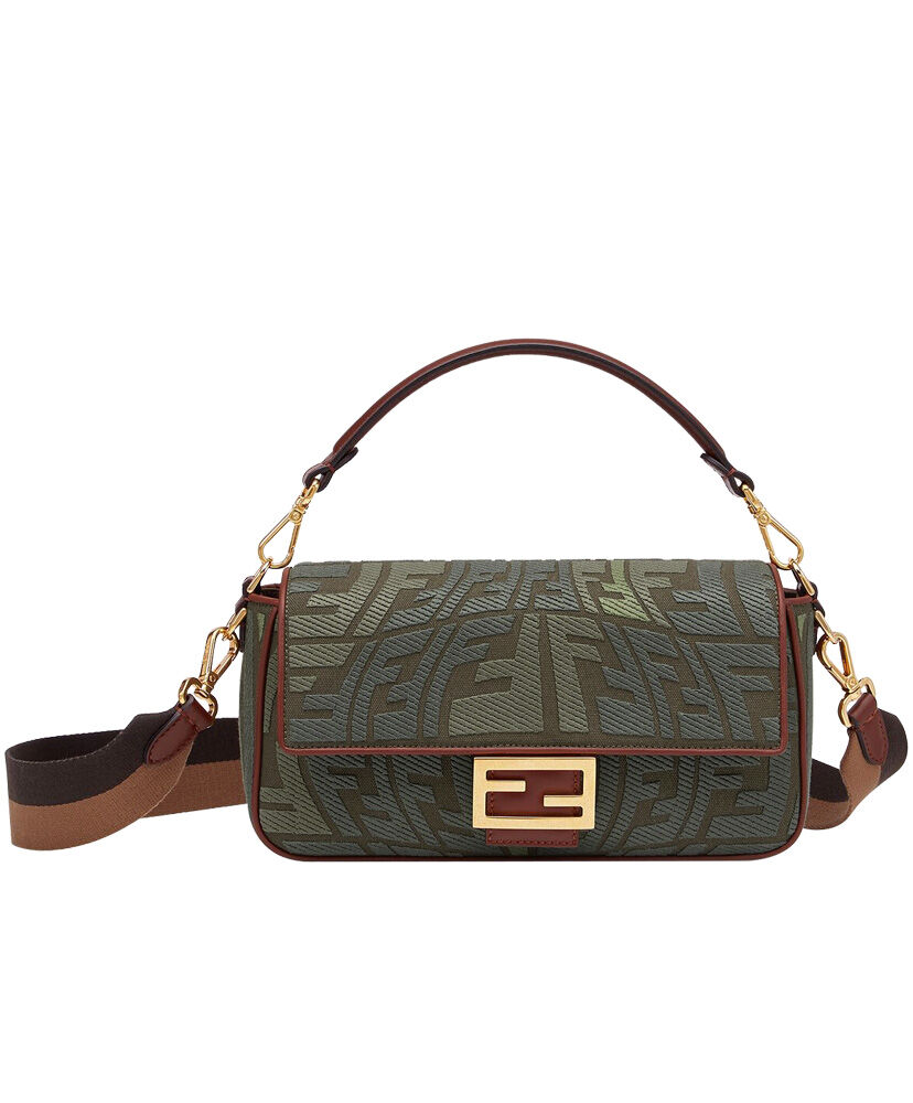 Fendi Baguette Multicolor Embroidered Canvas Bag 8BR600